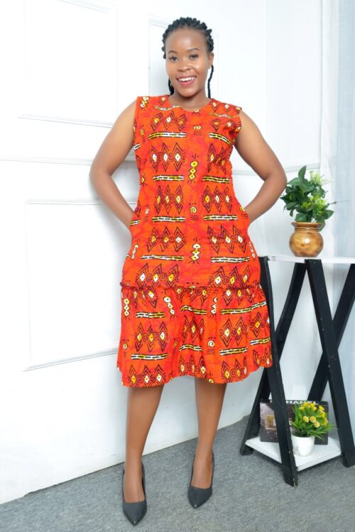 pepea  ankara cotton shift dress