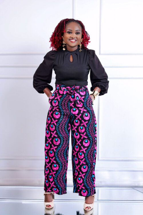 Rukia wideled ankara cotton pallazo pant