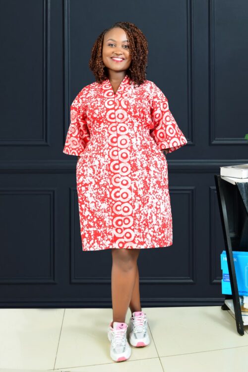 Muna batik shift dress