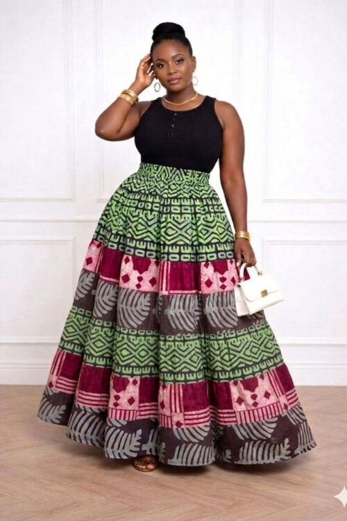 Muundo patched skirt